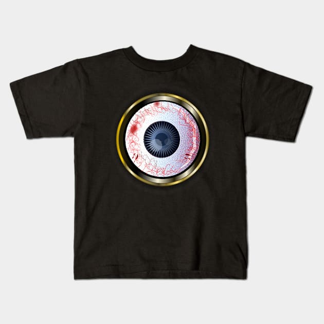 Evil Eye - Bloodshot Kids T-Shirt by geodesyn
